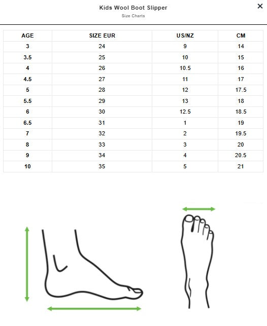 Kids Wool Boot Slipper