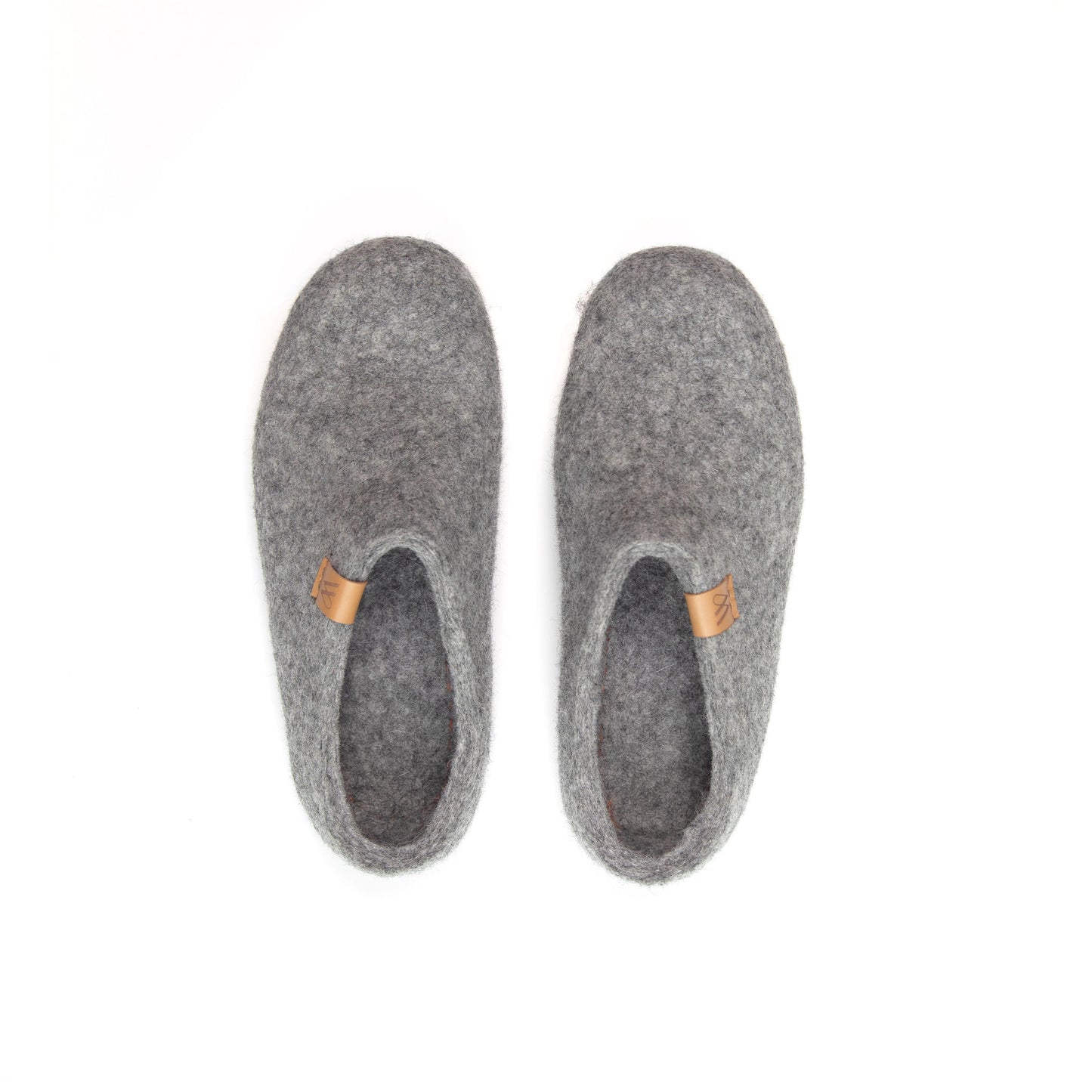Grey Valais Slip-on Rubber Sole | New Zealand Wool Slippers