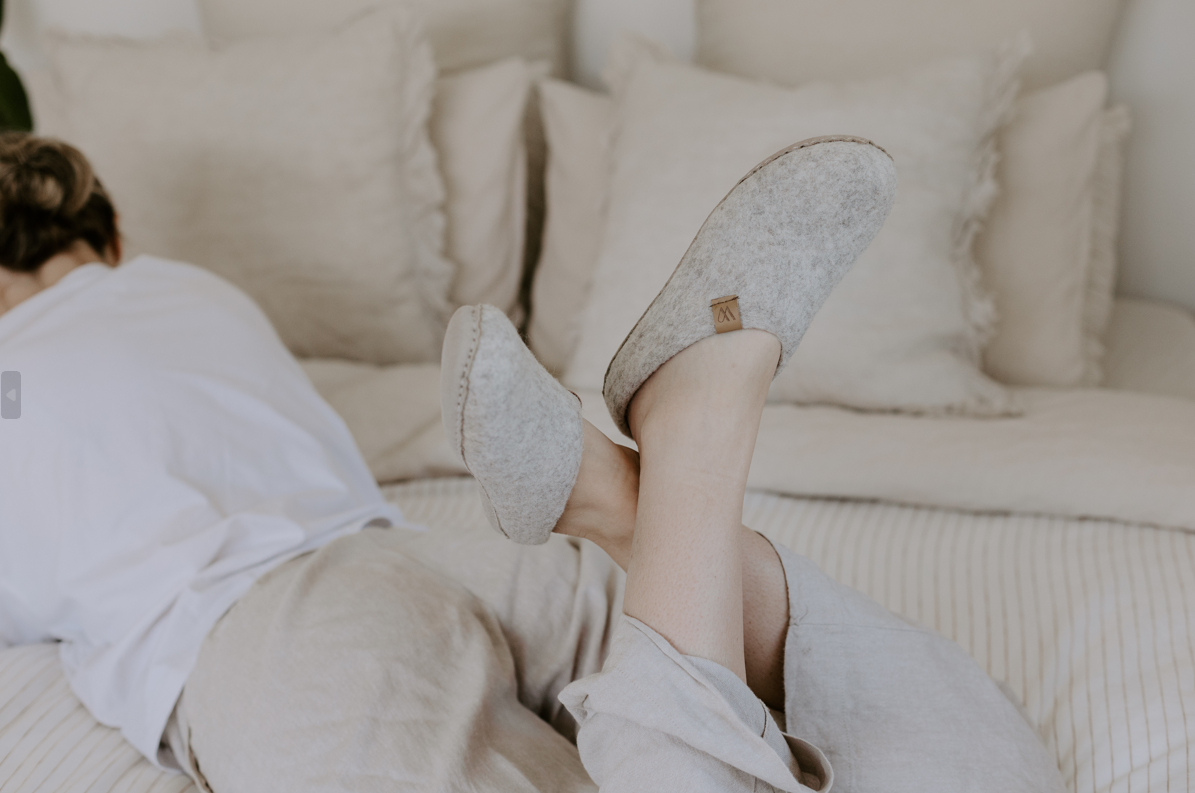 100% Wool Slip Ons