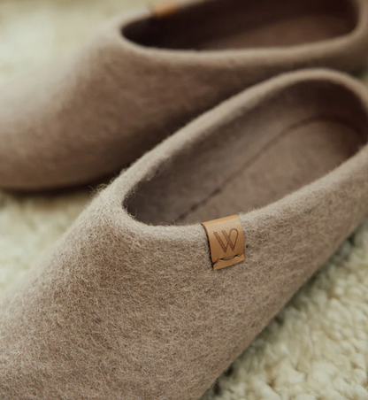 Woolfi X Perriam Suffolk Slip On Wool Slipper - Doe