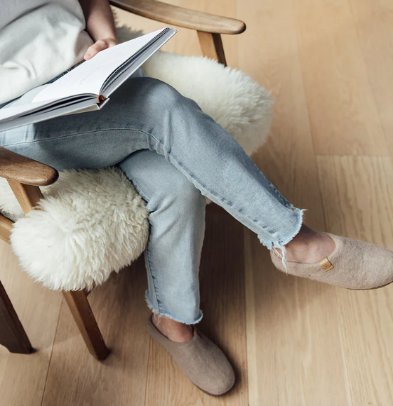 Woolfi X Perriam Suffolk Slip On Wool Slipper - Doe