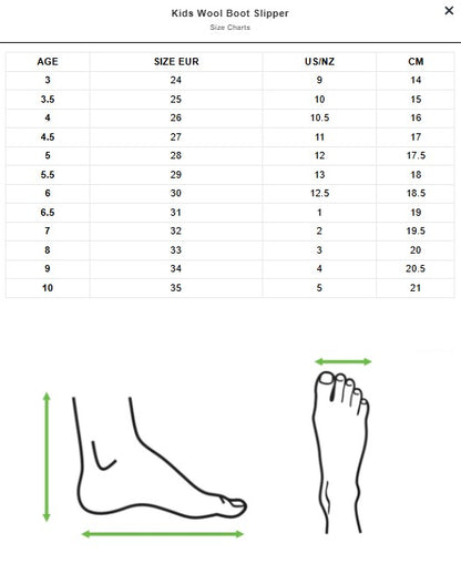 Kids Wool Boot Slipper