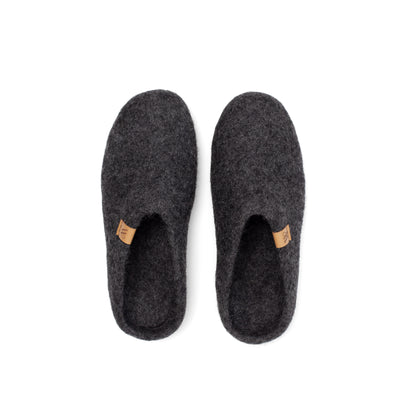 Wool Slipper NZ Charcoal by Woolfi